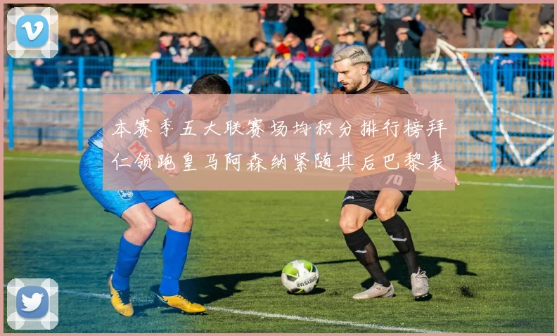 本赛季五大联赛场均积分排行榜拜仁领跑皇马阿森纳紧随其后巴黎表现不佳排第十二